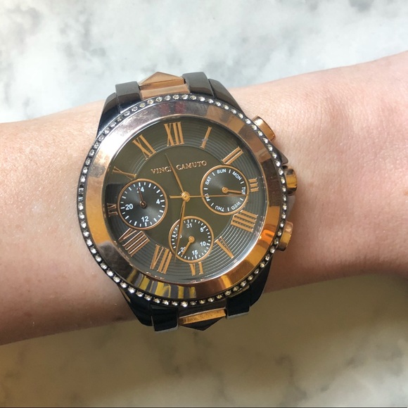 Vince Camuto Accessories - Vince Camuto Watch. Rose gold and dark grey.